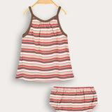 Striped Rivet Set - Brown