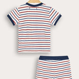 Striped set - Navy red