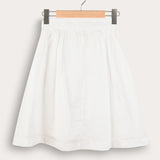 Shabbat skirt with globe embroidery - beige