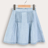 Tencel skirt with pleats - jeans