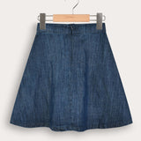 Tencel skirt with pleats - jeans