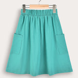 Skirt with pockets - green