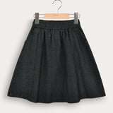 Tencel Pockets Skirt - Black
