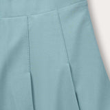 Plain pleated skirt - black