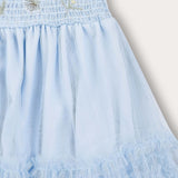 Zipka Tulle Skirt with Embroidery - Blue