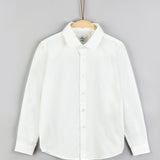 Button-down collar shirt - cream stripes