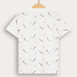 Boys' Plain/Baseball Print Polo - Beige