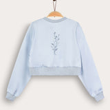 Satin Cardigan Shirt - Light Blue