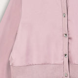 Satin Cardigan Shirt - Purple