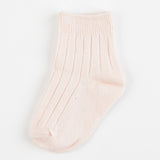 Rib Basic Socks - Pink