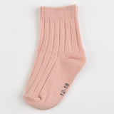 Peach ribbed socks