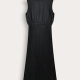 Satin midi saree - black