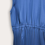 Satin Midi Dress - Blue