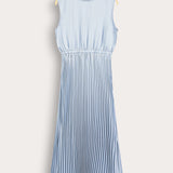 Midi Satin Saree - Light Blue