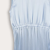 Midi Satin Saree - Light Blue