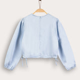 Satin Top - Light Blue