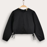 Satin top - black
