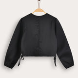 Satin top - black