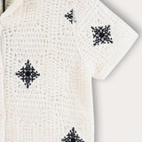 Sampled Crochet Knit - Navy