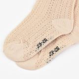 Elegant Lace Knee Socks - Beige