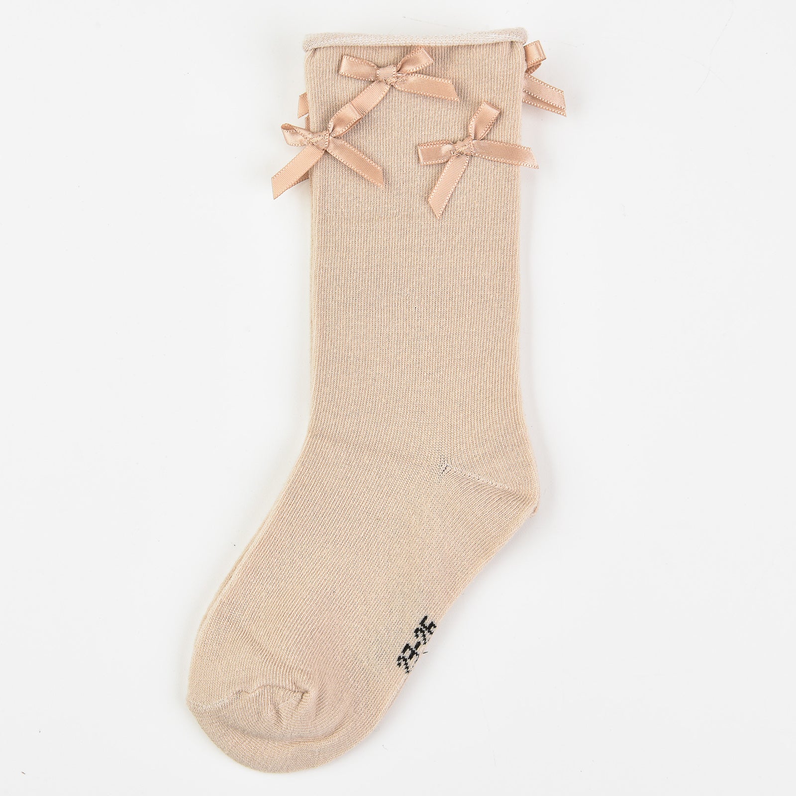 Socks with bow ties - beige