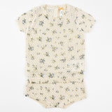Baby set with openwork knitting - floral