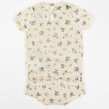 Baby set with openwork knitting - floral