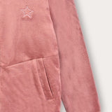 Velvet Hoodie with Fur - Pink