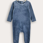 בייביגרו קטיפה עם פטריה - תכלת | יוניסקס בייבי | קידישיק | תמונה 1