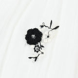 Chiffon Dress with Embroidery - Black