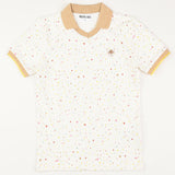 Printed collar shirt - white