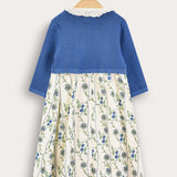 Floral dress + cardigan - Royal