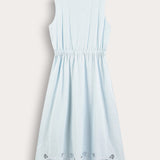 Midi dress with special finish - blue