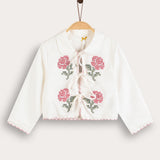 Shabbat shirt with globe embroidery - beige