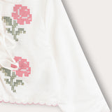 Shabbat shirt with globe embroidery - beige