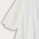 Dress with lace embroidery - beige