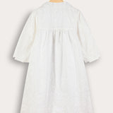 Dress with lace embroidery - beige