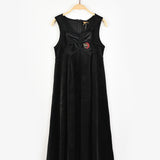 Robe Dress with Bow Tie - Black
