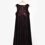 Robe Dress with Bow Tie - Eggplant