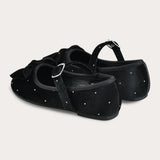 Polka Dot Ballet Flats - Black