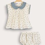 Floral set with - blue