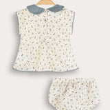 Floral set with - blue