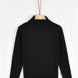 Ribbed Knit Golf Shirt - Black