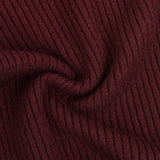 Ribbed Knit Golf Shirt - Burgundy