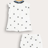 Baby Set Embroidery Envelope - Black