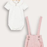 Baby pants and bodysuit set - pink