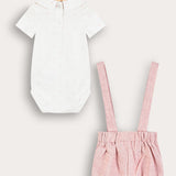 Baby pants and bodysuit set - pink