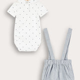 Baby pants and bodysuit set - blue