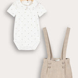 Baby set of pants and bodysuit - beige