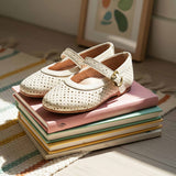 Vintage doll shoes - beige